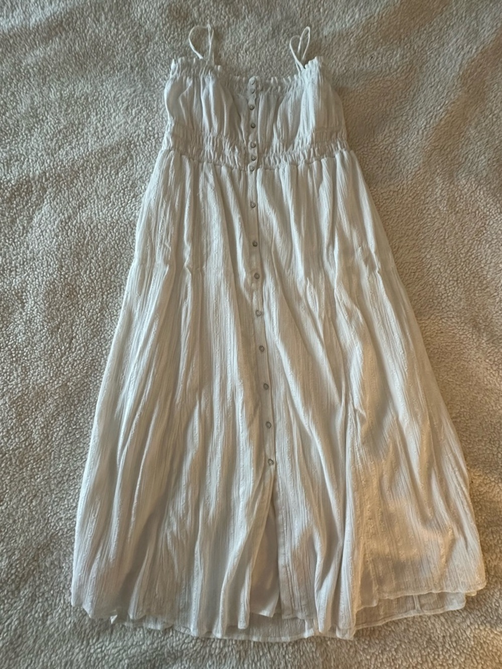 AE Ruched Button Up Midi Dress - Picture 2 of 7